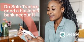 Business Bank Account for Sole Traders | Brease Accounting Sole trader using a bank card and mobile phone to manage business finances with Brease Accounting