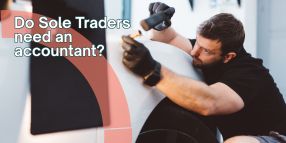 Sole trader working while Brease takes care of his accounting